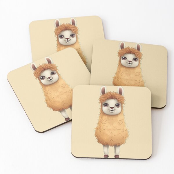 Item preview, Cute Cartoon Golden Brown Baby Llama Illustration designed and sold by EpicFoxArt.