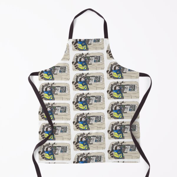 Item preview, Vancouver Train Driving Raccoon designed and sold by Orcanadian.