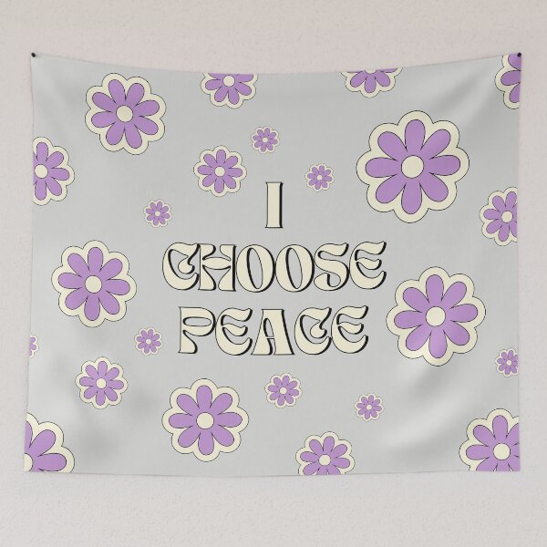 Item preview, Lilac 'I choose peace' Retro Aesthetic designed and sold by TeesStorefront.