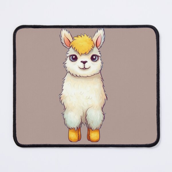 Item preview, Cute Cartoon White and Golden Yellow Baby Llama Illustration designed and sold by EpicFoxArt.
