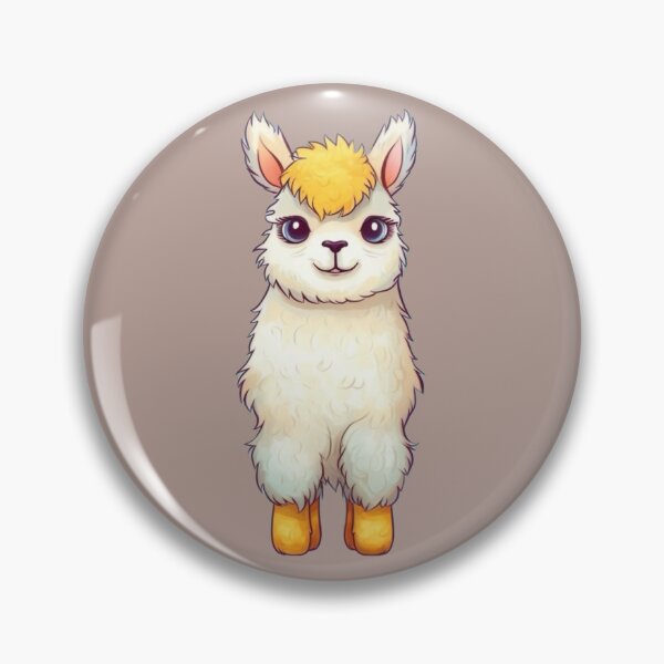 Item preview, Cute Cartoon White and Golden Yellow Baby Llama Illustration designed and sold by EpicFoxArt.