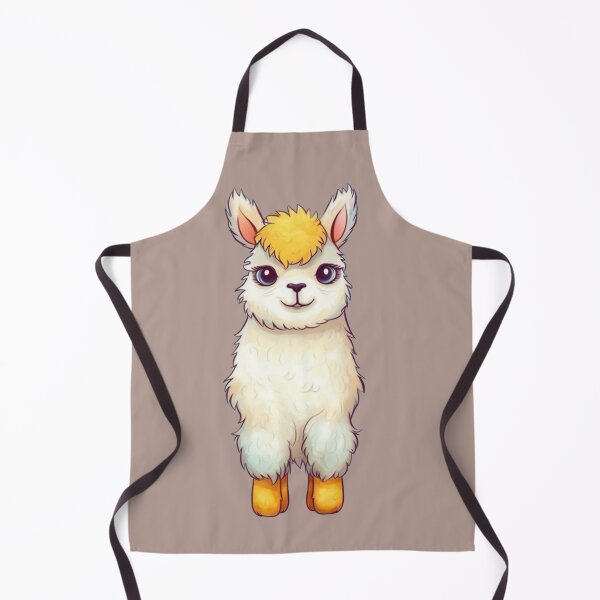 Item preview, Cute Cartoon White and Golden Yellow Baby Llama Illustration designed and sold by EpicFoxArt.