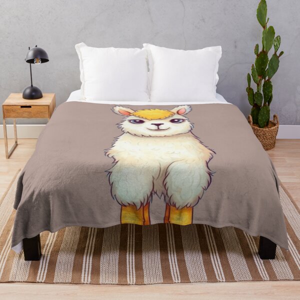 Item preview, Cute Cartoon White and Golden Yellow Baby Llama Illustration designed and sold by EpicFoxArt.