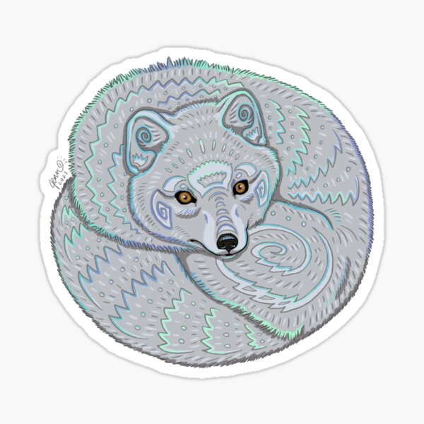 Item preview, Arctic Fox - Aurora Borealis designed and sold by Corvola Creations.