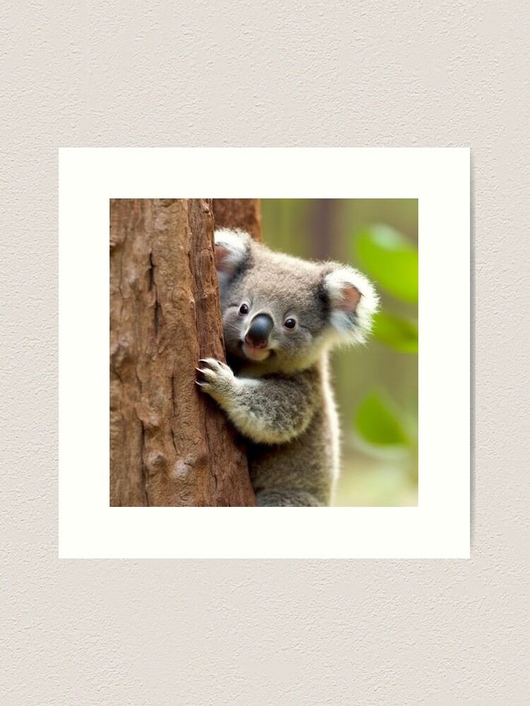 Animal Picture on Canvas, Cute Baby Koala, Landscape Animals on