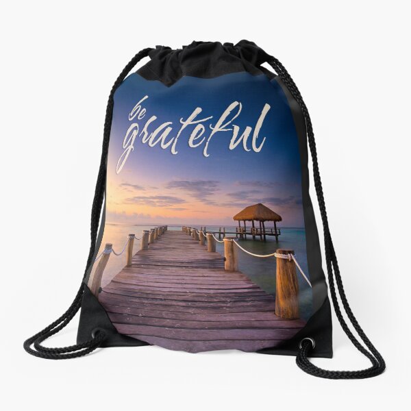 be grateful - Give Back To Nature Drawstring Bag