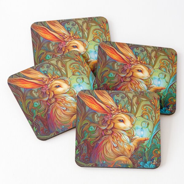 Item preview, Art Nouveau Enchanted Rabbit designed and sold by Elwynartnouveau.