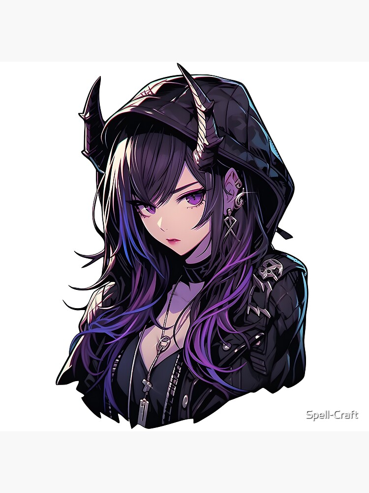 Cute Anime Goth Demon Punk Girl | Poster