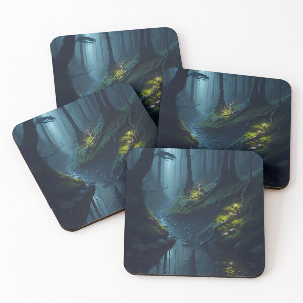 Item preview, Enchanted Moonlit Forest: Twisted Trees and Mystical Reflections designed and sold by Electric-Easel.