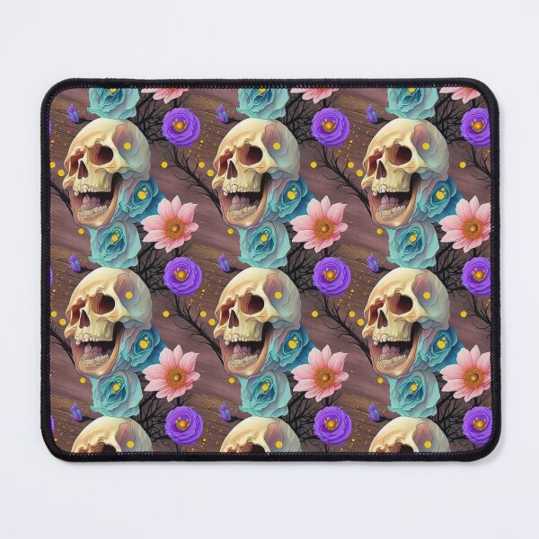 Item preview, Artistic Skull with flowers designed and sold by GreenStardust.