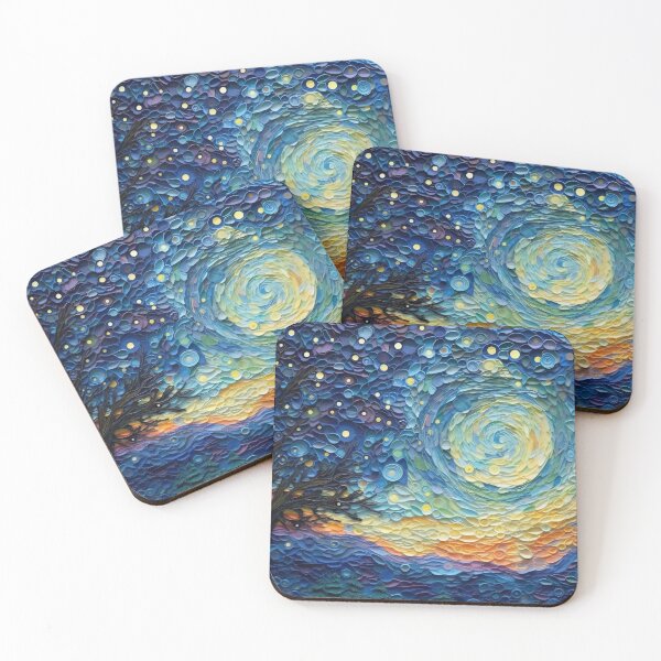 Item preview, Celestial Serenity: Layered Paper Tree and Starry Sky Art Print designed and sold by BlahNM505.