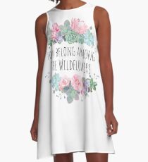 Tom Petty Wildblumen A-Linien Kleid