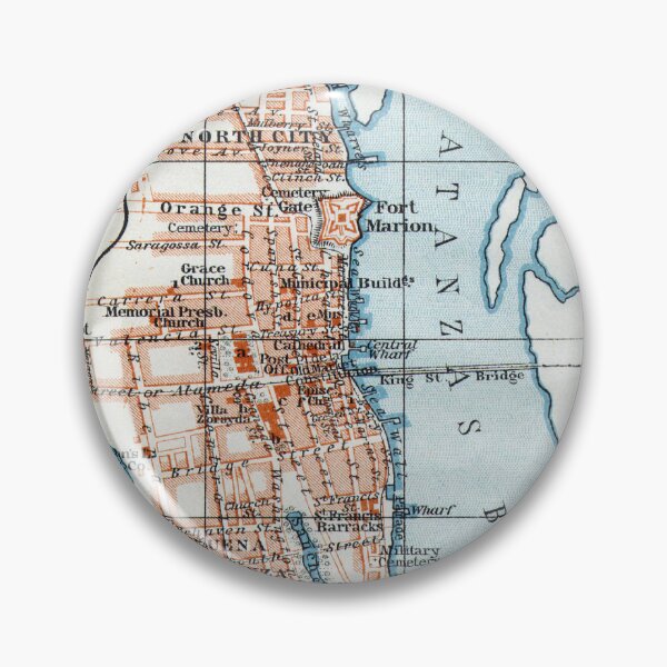 Item preview, Vintage St Augustine FL Map (1908) designed and sold by BravuraMedia.