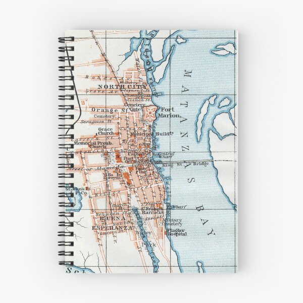 Item preview, Vintage St Augustine FL Map (1908) designed and sold by BravuraMedia.