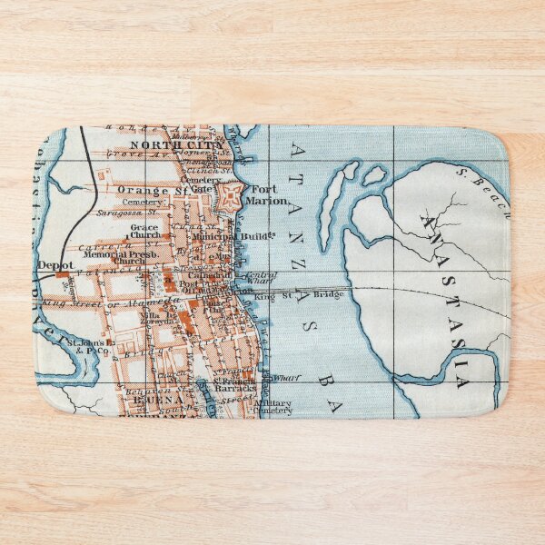 Item preview, Vintage St Augustine FL Map (1908) designed and sold by BravuraMedia.