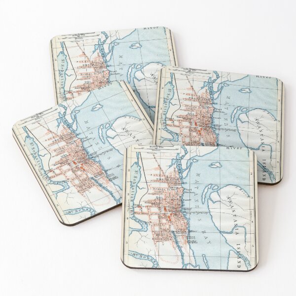 Item preview, Vintage St Augustine FL Map (1908) designed and sold by BravuraMedia.
