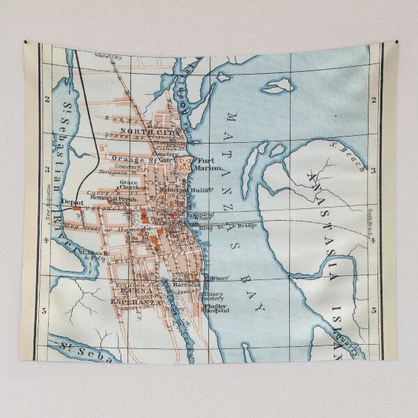 Item preview, Vintage St Augustine FL Map (1908) designed and sold by BravuraMedia.