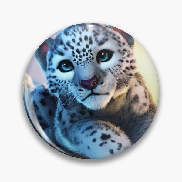 Item preview, Snow Leopard Cub designed and sold by LeslieFayeArt.