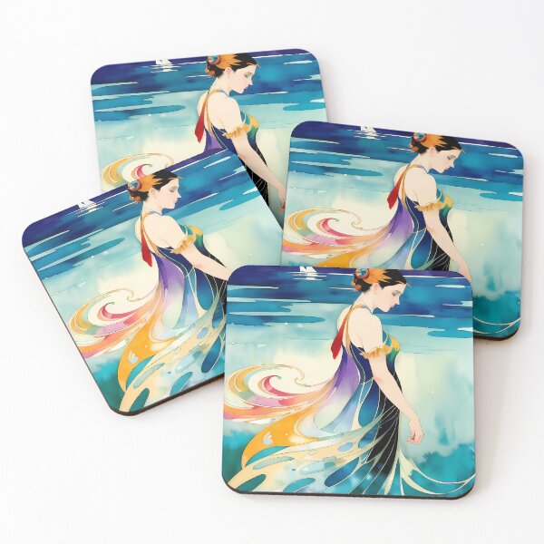 Item preview, Lady in the Lake - A Mysterious Watercolor Masterpiece designed and sold by GalihDA.