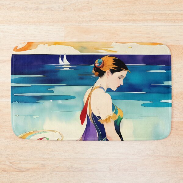Item preview, Lady in the Lake - A Mysterious Watercolor Masterpiece designed and sold by GalihDA.