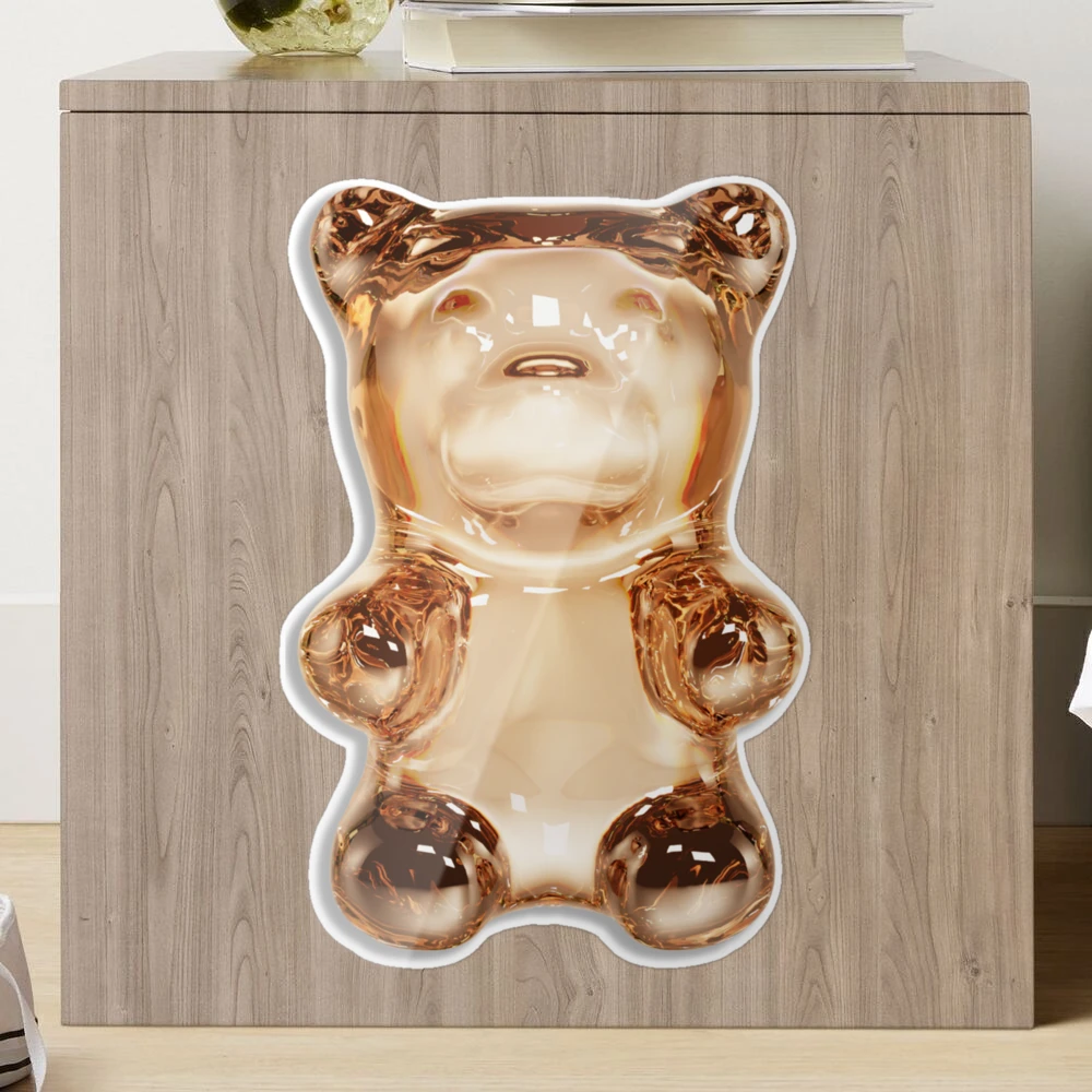 3D Gradient Transparent Gummy Bear Charm Clear to Brown
