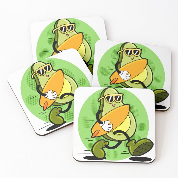 Item preview, Surfing Avocado Retro Mascot designed and sold by LabibAhmadin.