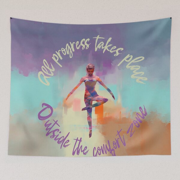 Item preview, All progress takes place outside the comfort zone  designed and sold by SweetWhiskers.