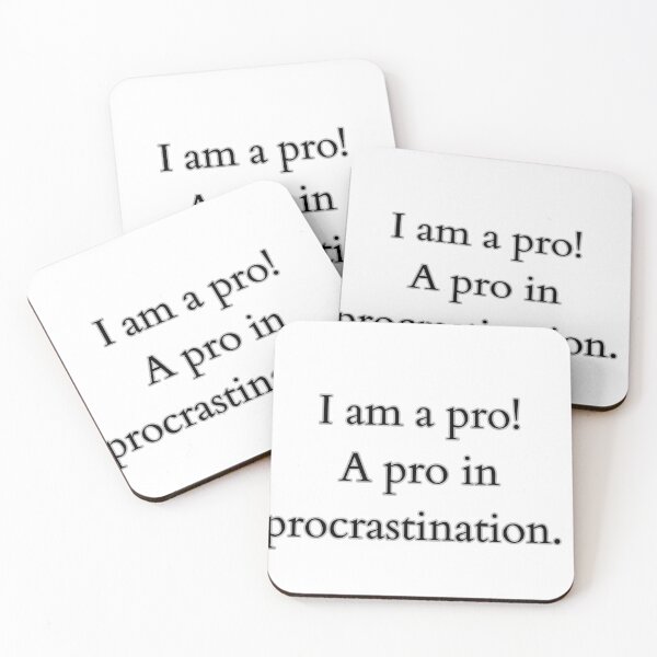 Item preview, I'm a Pro Procrastination Funny Slogan designed and sold by druidwolfart.