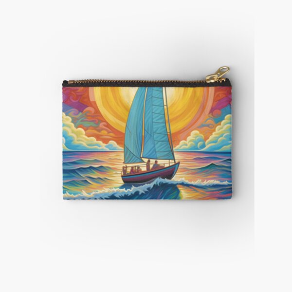 Item preview, Sailing Boat at Sunset under the Rainbow Sky  designed and sold by EpicFoxArt.