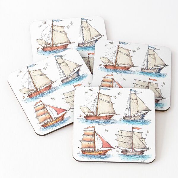 Item preview, Ships on the Sea designed and sold by victorsuarez.
