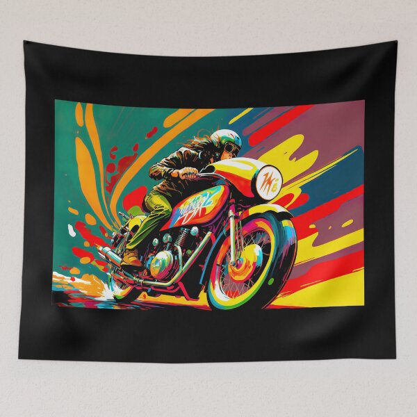 Item preview, colorful motorbike ride designed and sold by ururuty.