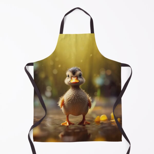 Item preview, Cute duckling in the rain on the background of the forest designed and sold by aiphotosart.