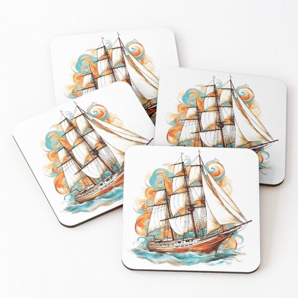 Item preview, Ship on the Sea designed and sold by victorsuarez.