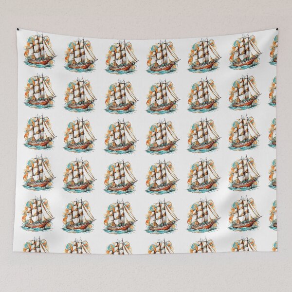Item preview, Ship on the Sea designed and sold by victorsuarez.