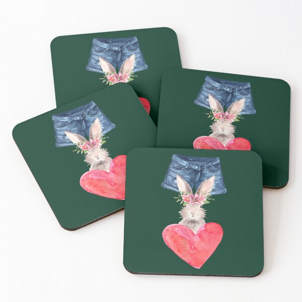 Item preview, NewJeans Funny Blue Heart Red Bunny designed and sold by yashashrevicto.