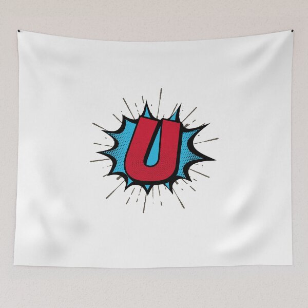 Item preview, Monogram U Cartoon Explosion Effect   designed and sold by simplymonogram.