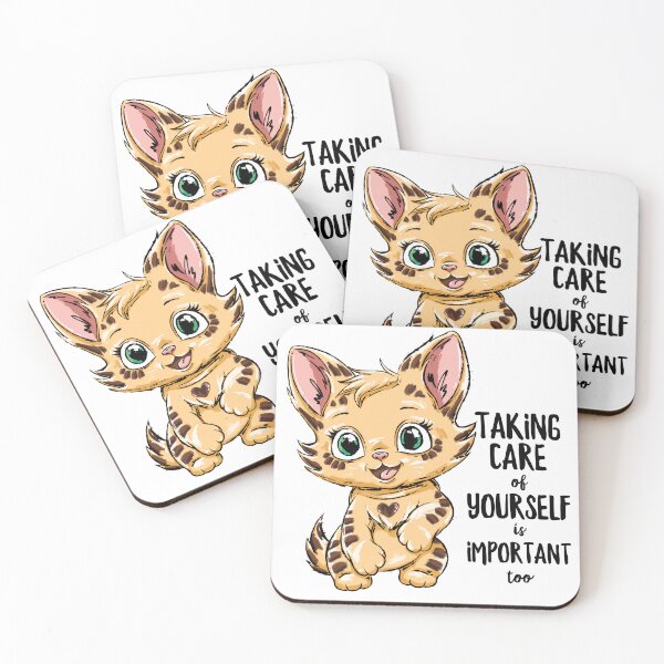 Item preview, Taking care of yourself is important too cute cat designed and sold by Krystalkayart.