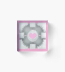 Weighted Companion Cube (Portal 2) Acrylic Block