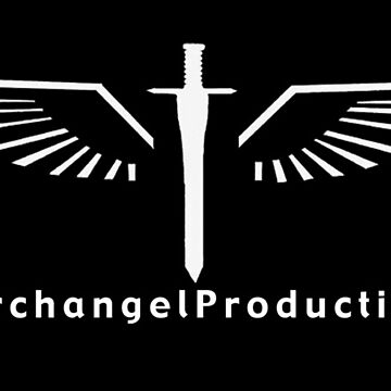 Artwork thumbnail, Archangel Productions Sword & Wings Logo White by AdirondacKuriosities