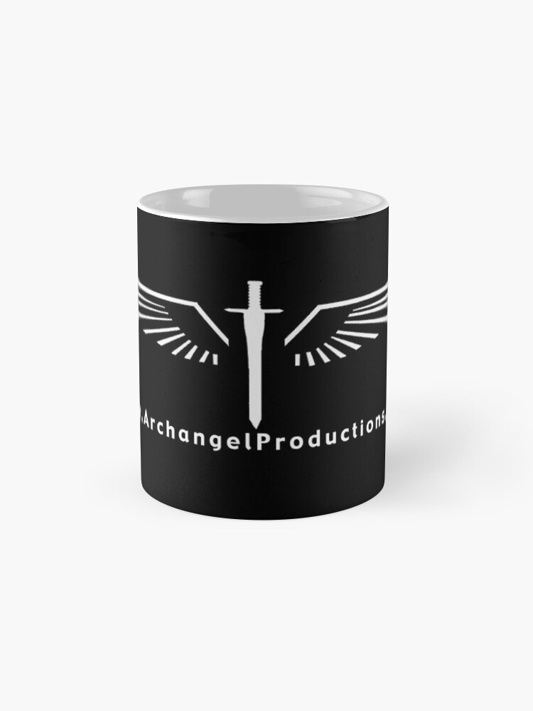 Thumbnail 4 of 6, Coffee Mug, Archangel Productions Sword & Wings Logo White designed and sold by ArchangelProdCo.