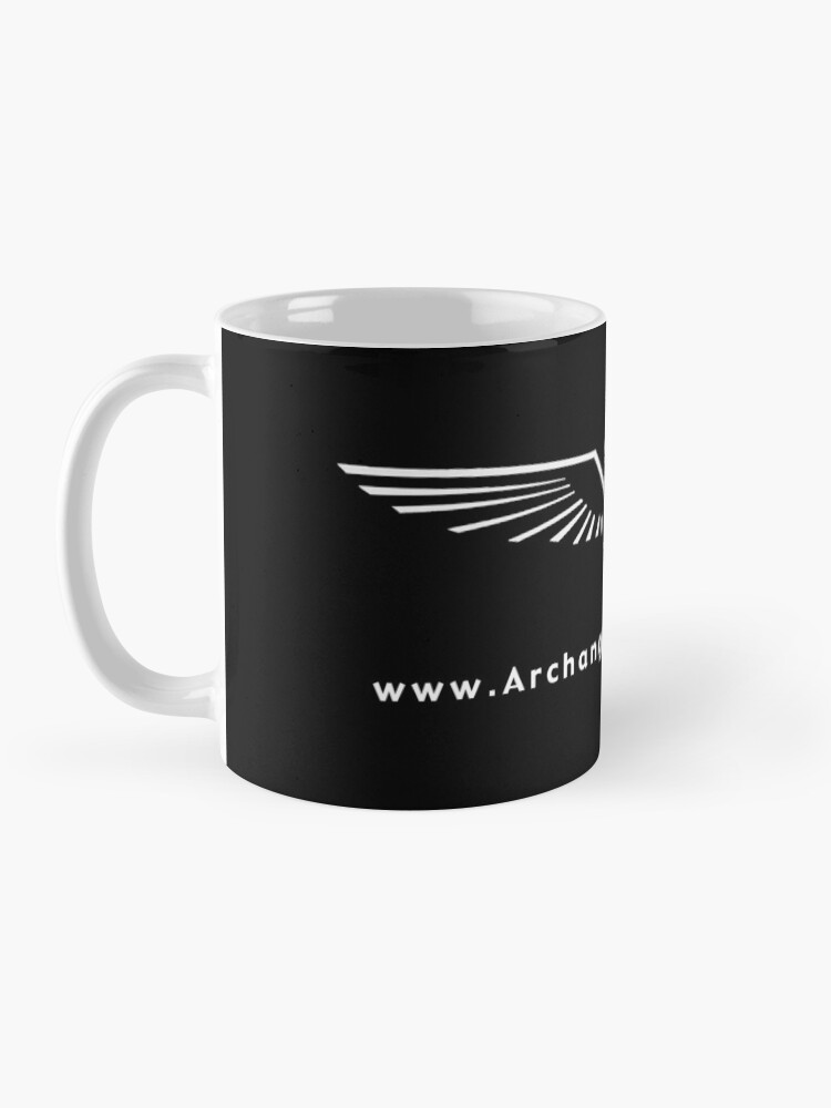 Thumbnail 3 of 6, Coffee Mug, Archangel Productions Sword & Wings Logo White designed and sold by ArchangelProdCo.