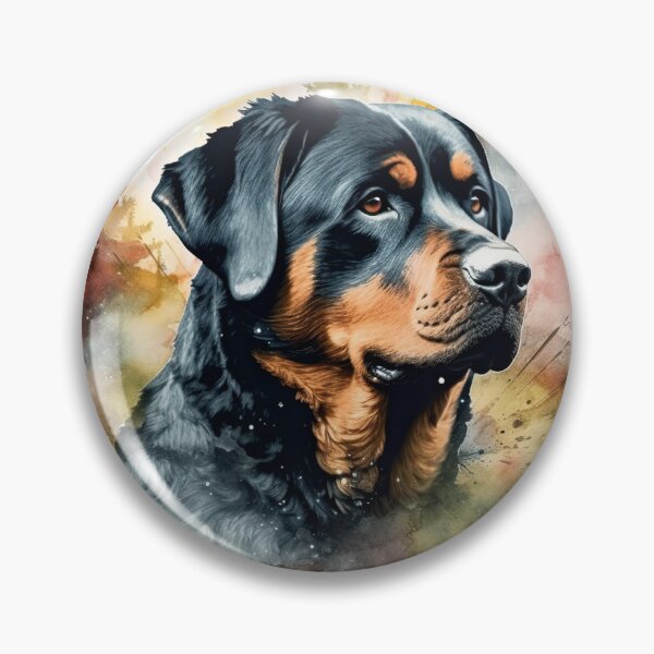 Item preview, artistic Painting of a Playful Rottie, great for Rottweiler Lovers! (64 characters) designed and sold by DooodleGod.