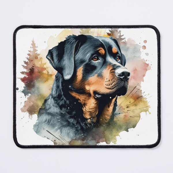 Item preview, artistic Painting of a Playful Rottie, great for Rottweiler Lovers! (64 characters) designed and sold by DooodleGod.