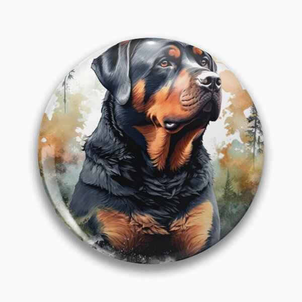 Artikelvorschau, Handmade artistic Portrait of Muscular Rottweiler - great terrific masterpiece for K-9 Enthusiasts and Furry entworfen und verkauft von DooodleGod.