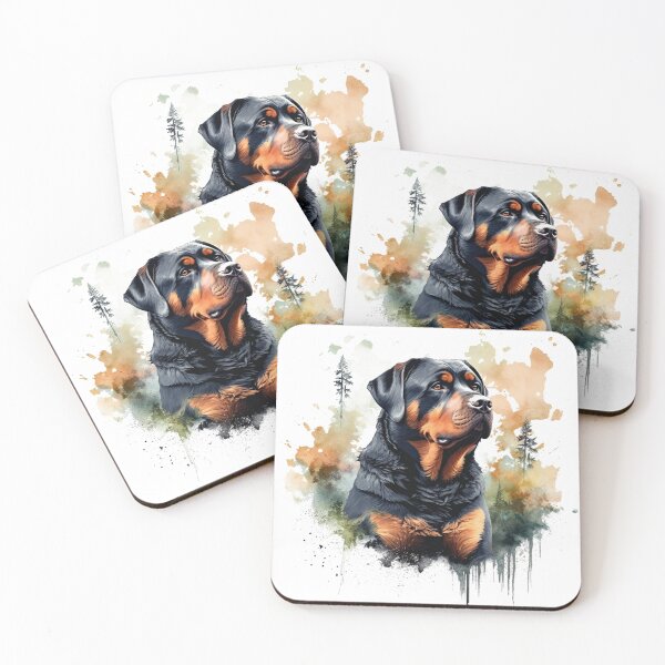 Artikelvorschau, Handmade artistic Portrait of Muscular Rottweiler - great terrific masterpiece for K-9 Enthusiasts and Furry entworfen und verkauft von DooodleGod.