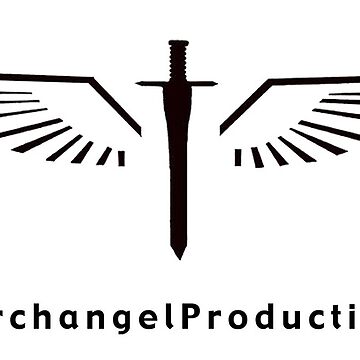 Artwork thumbnail, Archangel Productions Sword & Wings Logo in Black by AdirondacKuriosities