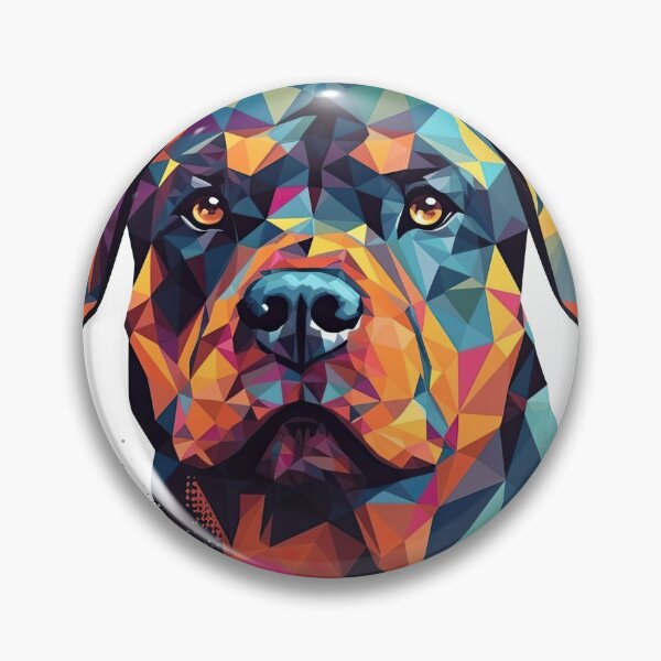 Artikelvorschau, GeometRott: Multicolor Geometric Shapes for Rottie Lovers, Cute Triangular Patterns & Abstract Polygons. entworfen und verkauft von DooodleGod.