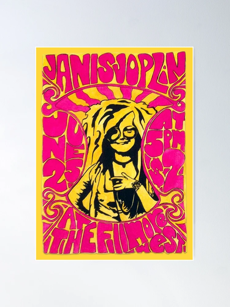 アート・デザイン・音楽 Janis Joplin: A Performance Diary Janis Joplin Poster Psychedelic Explosion Original Litho