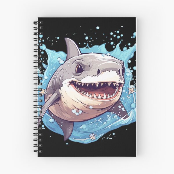 Item preview, Splashin' Shark: Hyper-Detailed Cartoon Portraits in the Style of Genndy Tartakovsky designed and sold by Bee Happy Creative™.