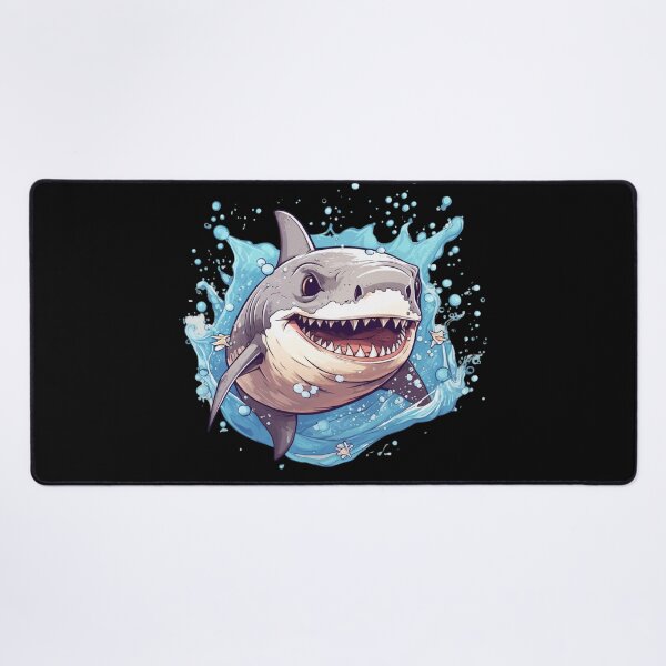 Item preview, Splashin' Shark: Hyper-Detailed Cartoon Portraits in the Style of Genndy Tartakovsky designed and sold by Bee Happy Creative™.